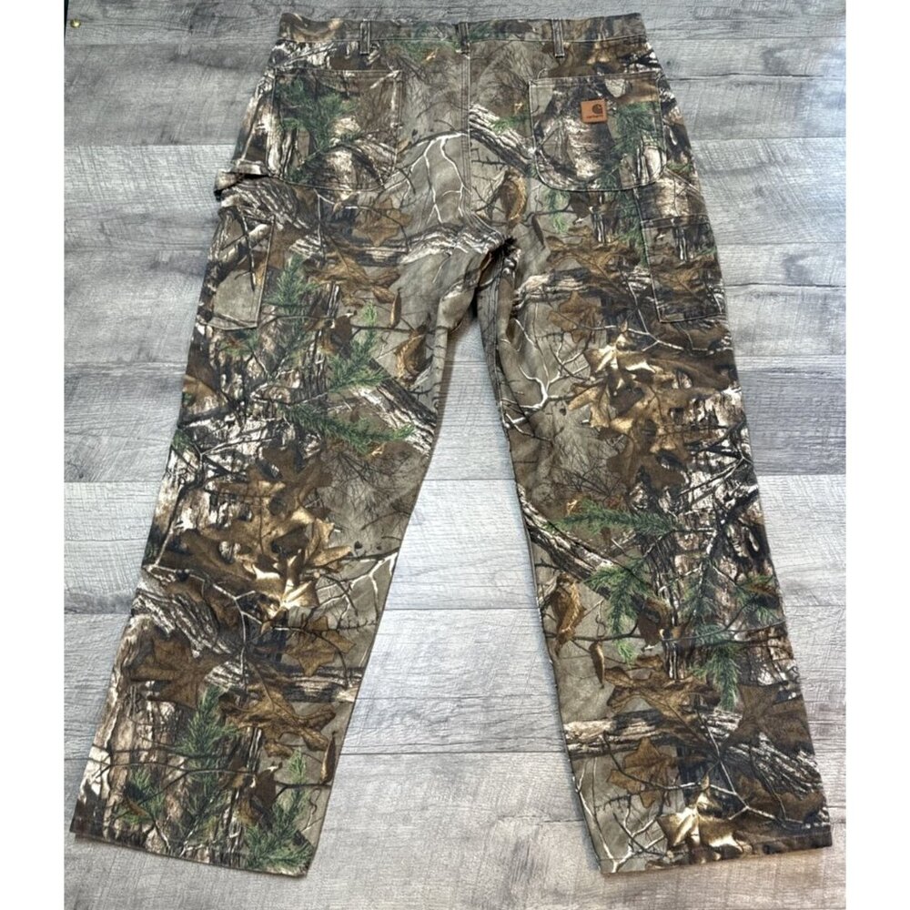 Vintage Carhartt Camo Pants Mens 40x30 RealTree Dungarees Canvas USA B235 NWOT - Picture 2 of 14